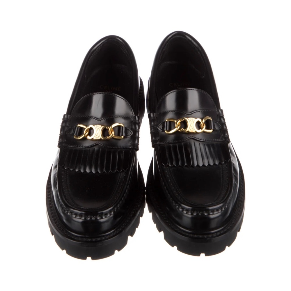 Celine black platform loafer IT 37/7